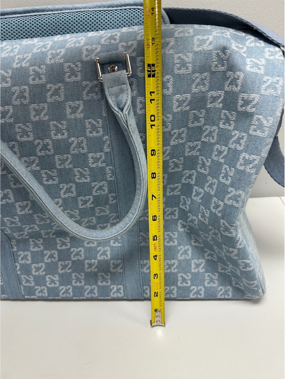 Nike Jordan Light Blue Denim Travel Duffel Bag - Picture 5 of 7